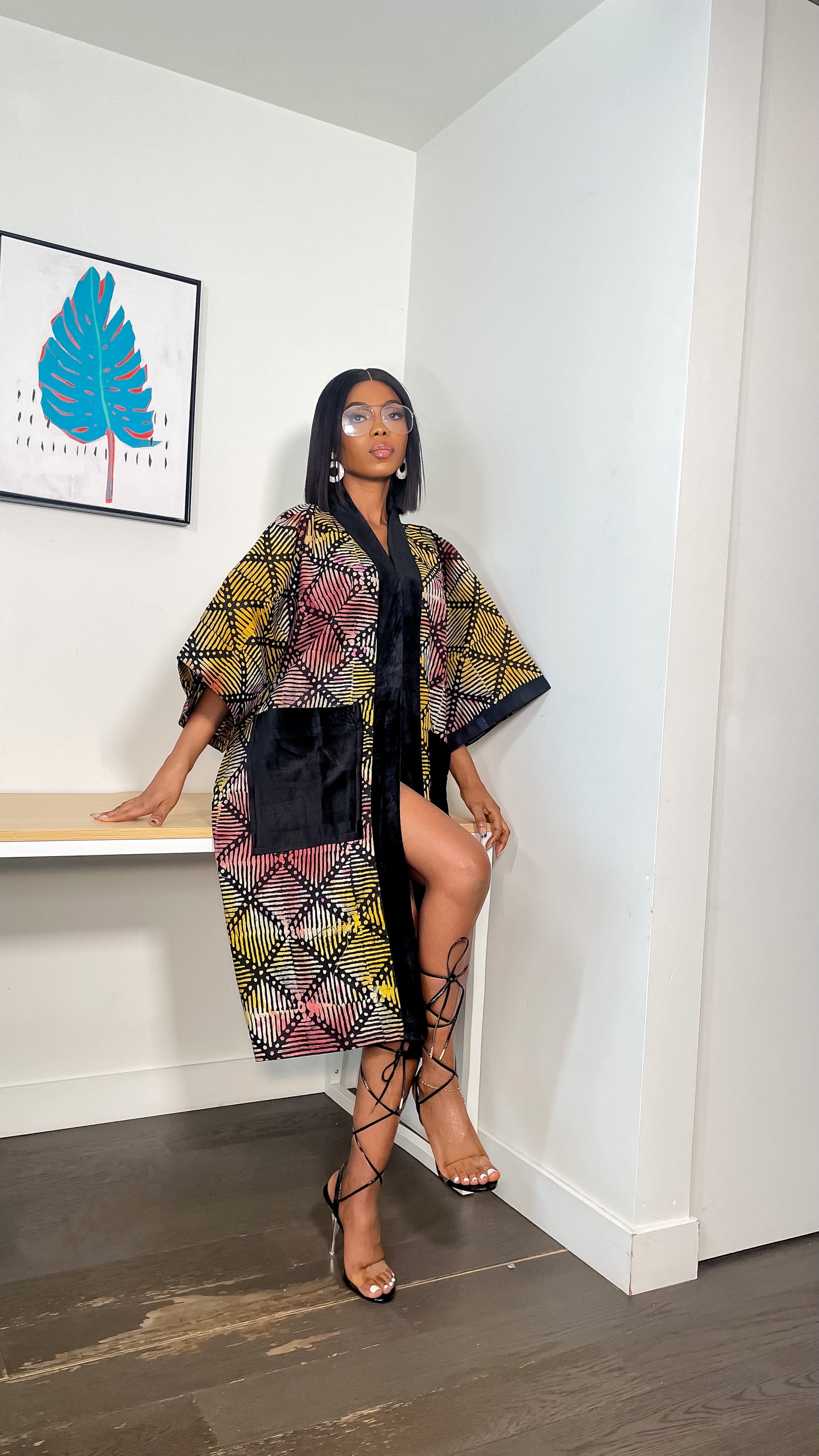 Bubble Adire kimono
