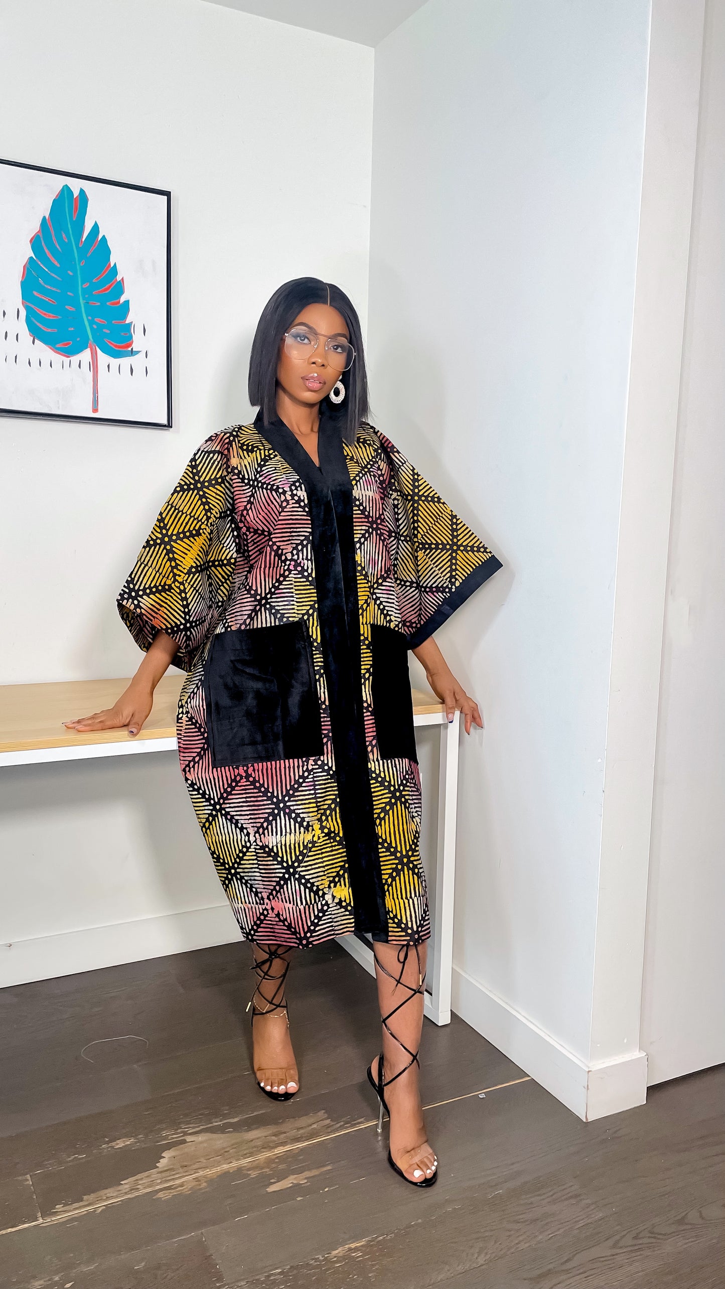 Bubble Adire kimono